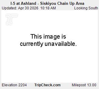 I-5 at Ashland - Siskiyou Chain Up Area